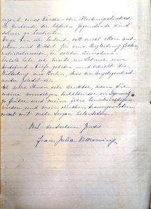 Brief Julia Volkening